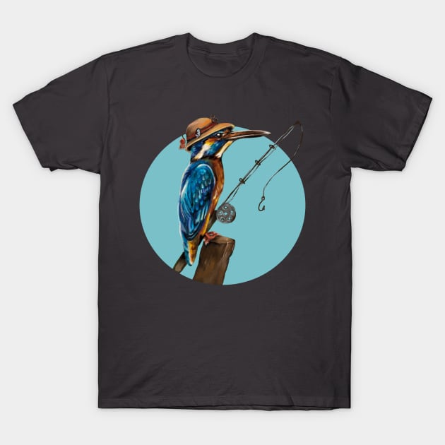 kingfisher angler T-Shirt by EEVLADA